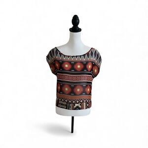 J-Roberts Geometric Patterned Women's Blouse